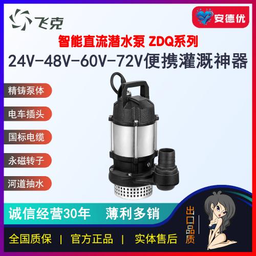 飞克泵业ZDQ智能永磁直流24V/48V/60V/72V电瓶潜水电泵